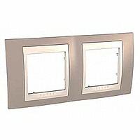 Уника 6.004.574 рамка 2-пост. Хамелеон Корич/Беж