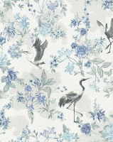 3501-5 Обои Solo Feerie/мотив журавли на жемчужном мраморе Компактный винил на флизелине 1,06*10