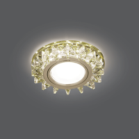 Светильник Gauss Backling BL034 кругл. Шампань/Кристалл/Хром, Gu5.3, LED 2700K 1/40