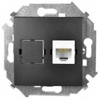 Симон 1591598-038 Розетка комп. RJ45 ГРАФИТ