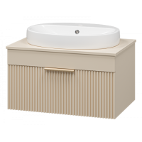 ENFIDA - 70 (Тумба подвес. бежевая 1 ящ + Ум-к меб. 0116 DOPPIA Доппия 65 )