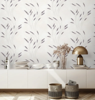 285035 Обои Accento Reeds Камыши бордовые на кремовом фоневинил на флиз.1,06*10,05  РАСПРОДАЖА