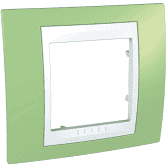 Уника 6.002.863 рамка 1-пост. Хамелеон Зел.яблоко/Бел