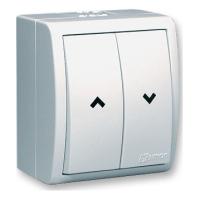 Симон 1594332-030 Выключатель д/жалюзи IP44 Белый