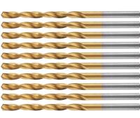 Сверла по металлу, удлиненные, титановое покрытие 6,0*139 мм (10 шт) / 34260 Фит