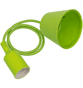 АСД патрон Е27 силиконов. со шнуром 1м ЗЕЛЕНЫЙ 8592