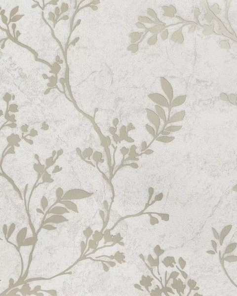 201505Е Обои Solo Grace Ветка св.бежевая на св.бежевом фоне к E201605 Комп. винил на флиз.1,06*10