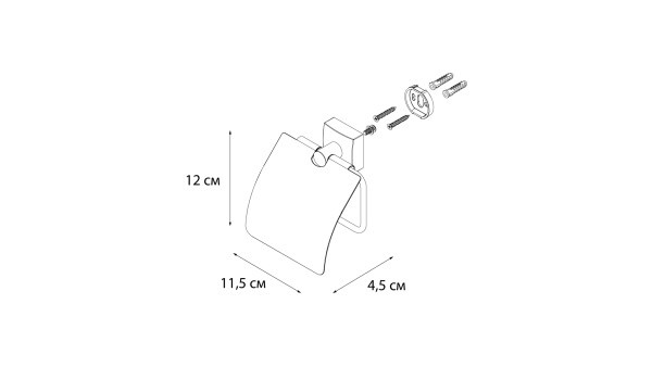 Акс.КВАДРО бумагодерж. с крышкой.FX-61310