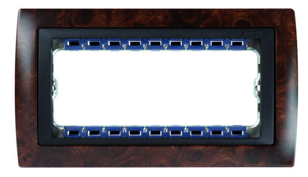 Симон 82854-36 Рамка+суппорт на 5 узк.модулей Ант.Медь+Графит