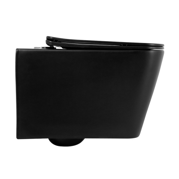 Унитаз подвес BELBAGNO ARDENTE BB3202CHR-MB+сиденьеBB3202SC-MB черный матовый 