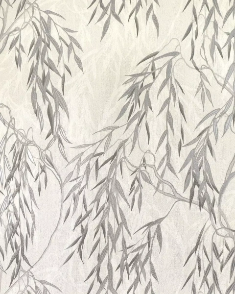 201701E Обои Solo Willow Ива серая на св.сером фоне к Е201809 Е201812 Комп. винил на флиз1,06*10м