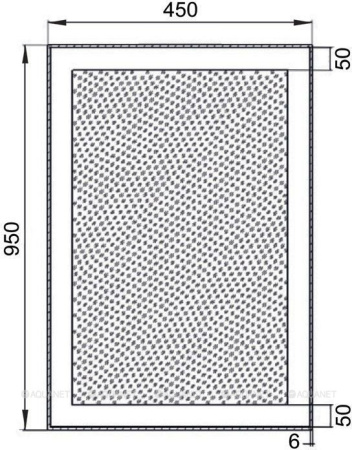 Зеркало Алассио 4595 с LED подсветкой, 450х950x32 мм, инфракр выкл (196631) РАСПРОДАЖА