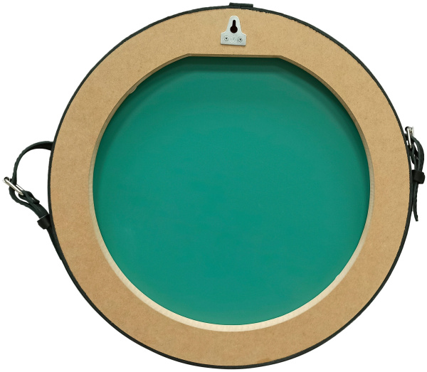 Зеркало "Ритц" D 650 на ремне из натуральной кожи черного цвета БЕЗ ПОДСВЕТКИ