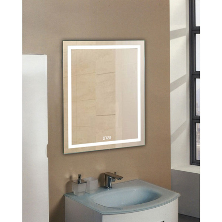 Зеркало "Verte Led" 700*900 с часами