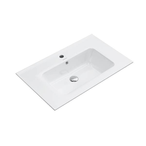 Раковина PIANO подвесная/мебельная 75, белая глянцевая PI.wb.75