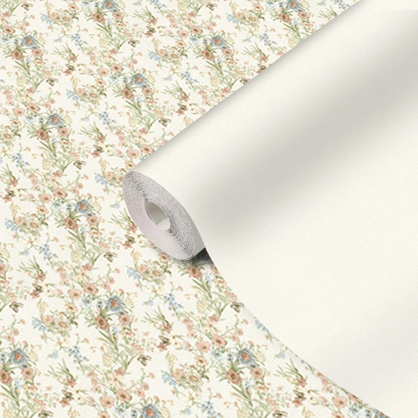 3503-2 Обои Solo/Feerie/мотив цвет.поляна на теплобел.фоне к арт3504-2 компакт.винил на фл. 1,06*10