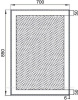 Зеркало Алассио 7085 с LED подсветкой, 700х850x32 мм, инфракр выкл( 196633) РАСПРОДАЖА