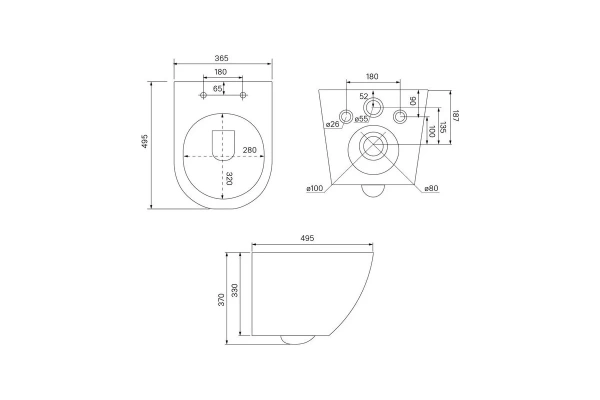 Унитаз подвес IDDIS Blanco BLARNSEi25 безободковый+сиденье