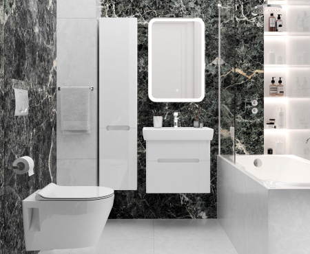 Унитаз подвес LAPARET Accord  керам. c креплением с сиденьем микролифт белый