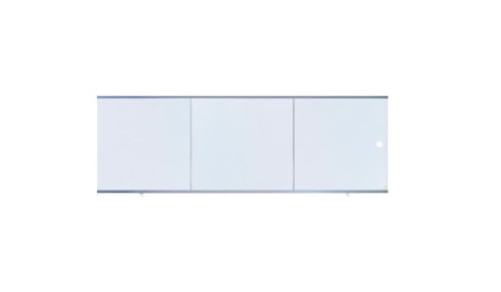 Экран д/ванны  ПРЕМИУМ А 1,5  алюмин. профиль белый 00001010 3дверцы